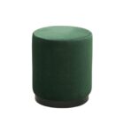 puf-jeanie-pouf-m-zelenyy-velur Круглий темно-зелений пуф Jeanie pouf M у велюровій оббивці з чорним цоколем