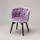 svan-k-half-armchair-purple-tufted Бузкове велюрове напівкрісло Svan K з каретною стяжкою