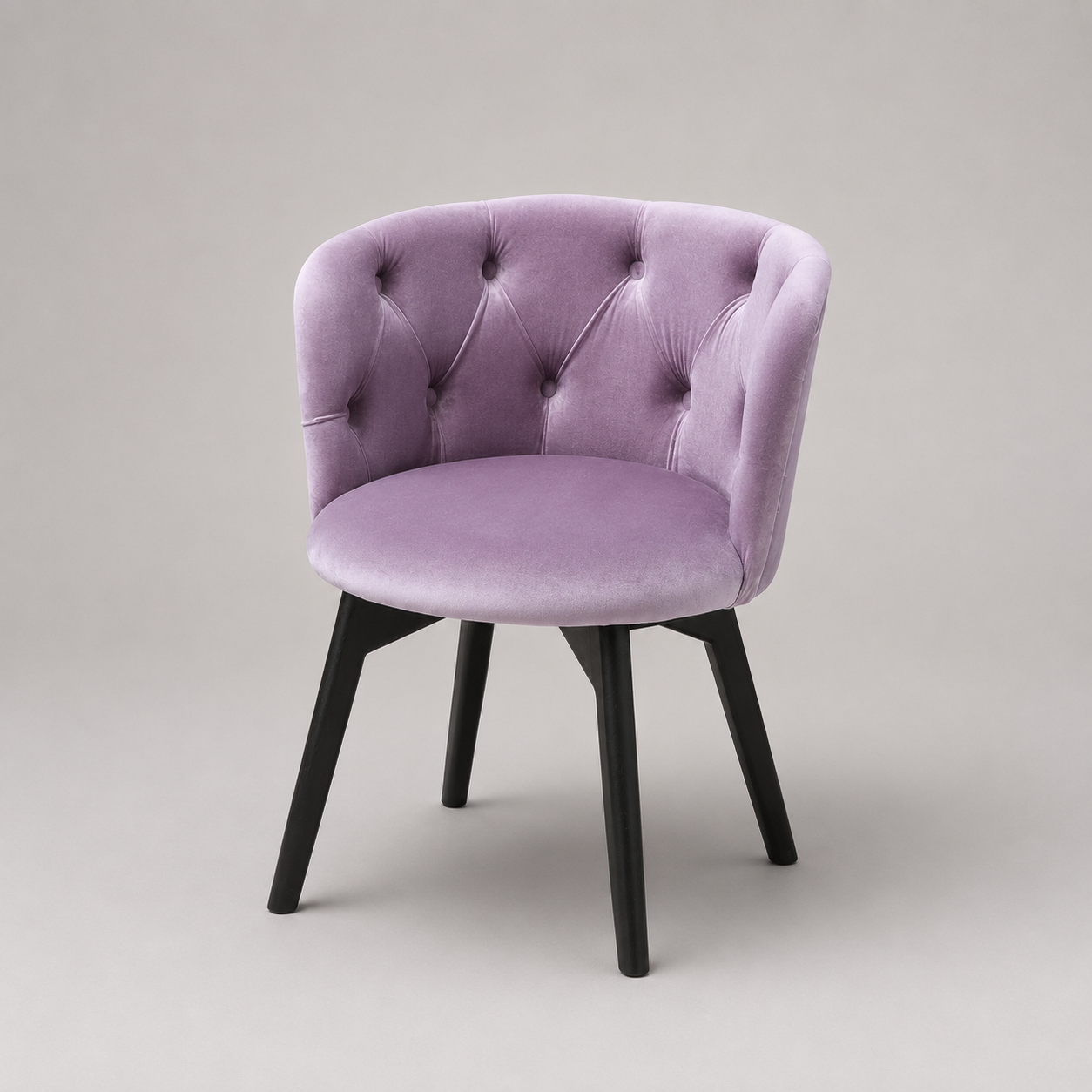 svan-k-half-armchair-purple-tufted Бузкове велюрове напівкрісло Svan K з каретною стяжкою